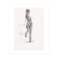 Erotic Sketch Drawing Art (Print Only)