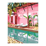 Vacay Villa | Blush Pink Summer Architecture | Tropical Travel Building | Palm Bohemian Resort (Print Only) thumbnail