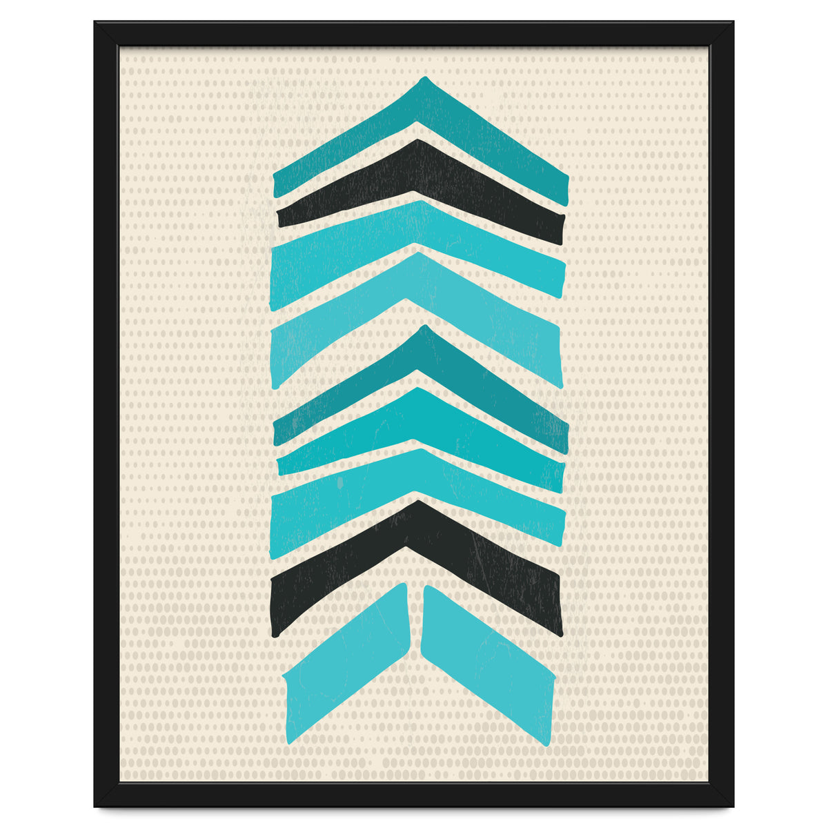 Retro Chevron Print Blue Variation