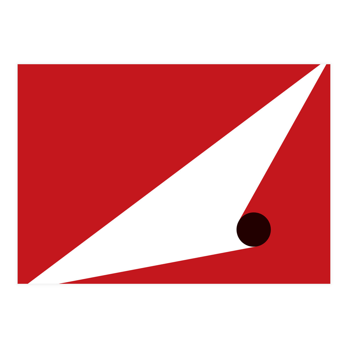 Geometric Shapes No. 71 - red, white & black (Print Only)