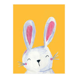 Woodland Bunny On Mustard (Print Only) thumbnail