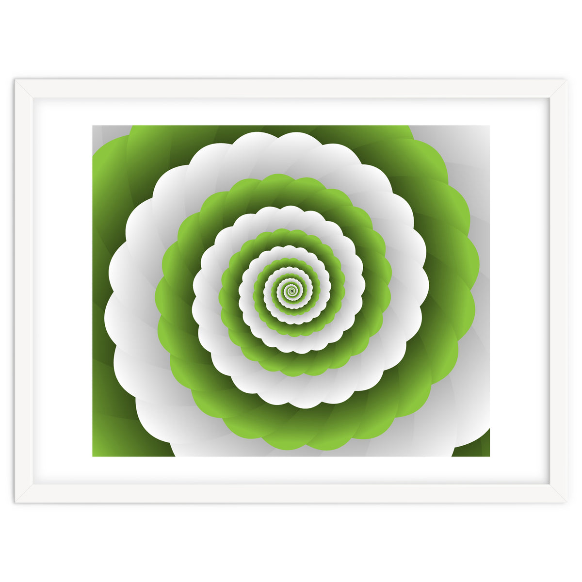 Green Modern Floral Interior Design Art