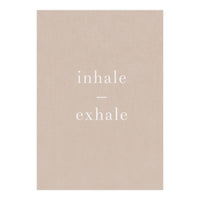 Inhale Exhale Beige Yoga (Print Only)