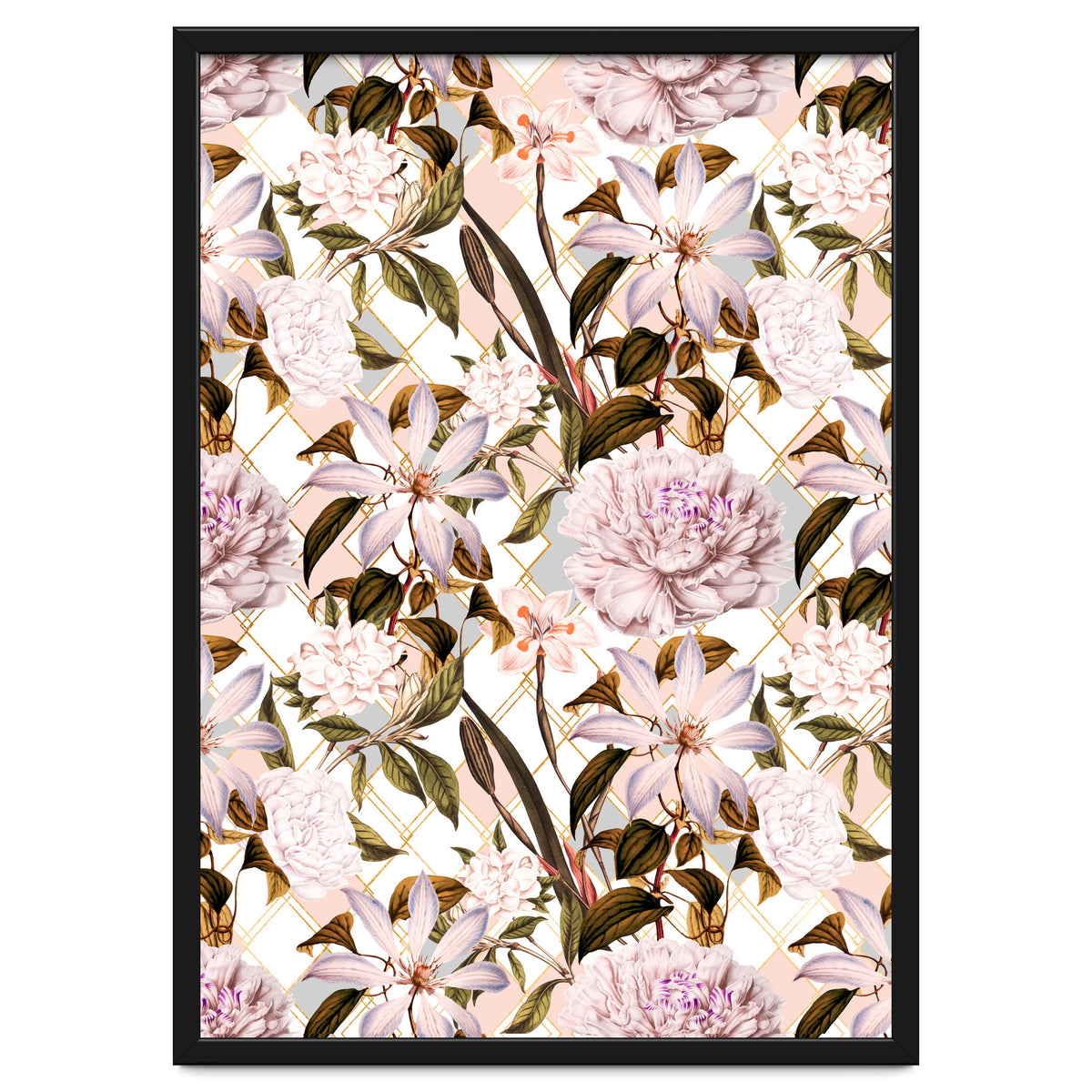 Pink flowering in geometric