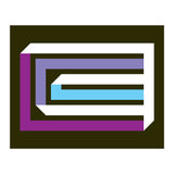 Geometric Shapes No. 35 -  brown, blue & lilac (Print Only) thumbnail
