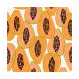 Papaya Cravings | Pastel Watercolor Tropical Fruit Food Painting | Juicy Sweet Illustration (Print Only) thumbnail