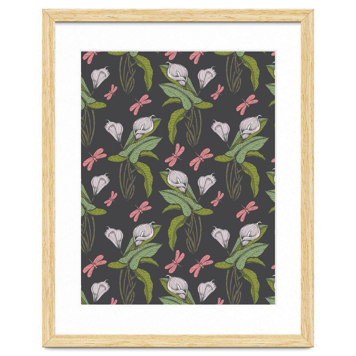 Hand drawn floral dark - 03