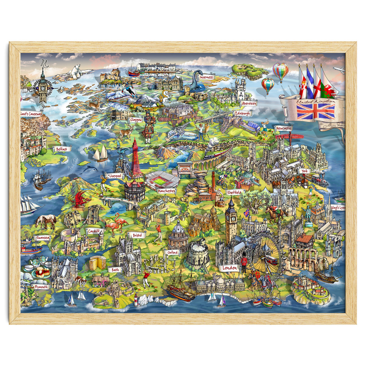 Illustrated Map Of The United Kingdom