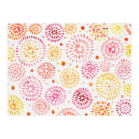 Abstract fireworks pattern in yellow and red (Print Only)