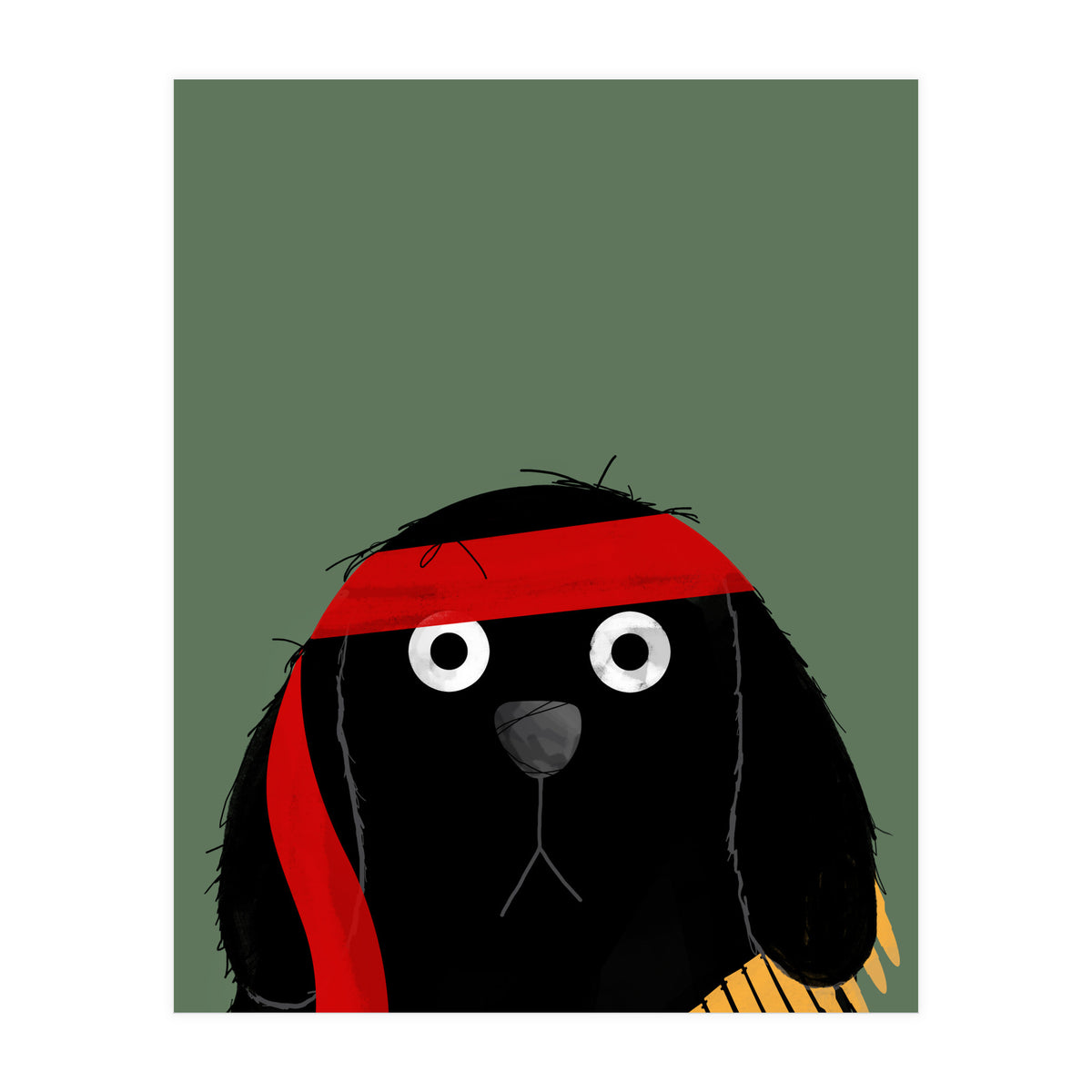 Doozal Dog Rambo (Print Only)