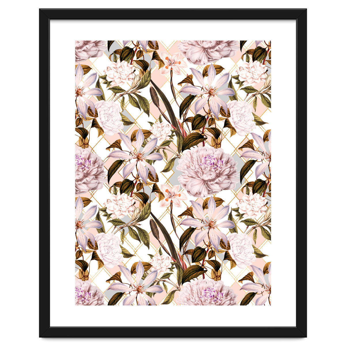 Pink flowering in geometric