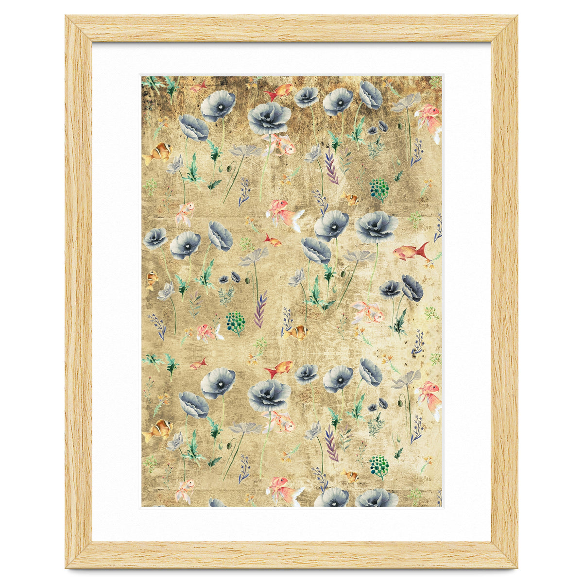 Fishes & Garden #Gold-plated