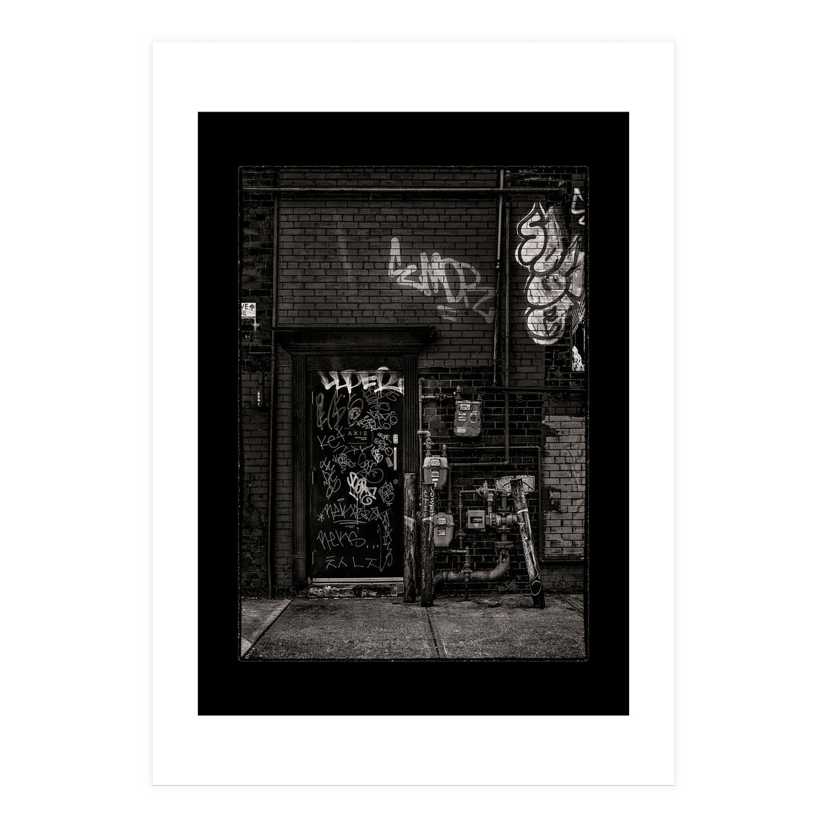 Alleyway Pipes No 4 with Border (Print Only)