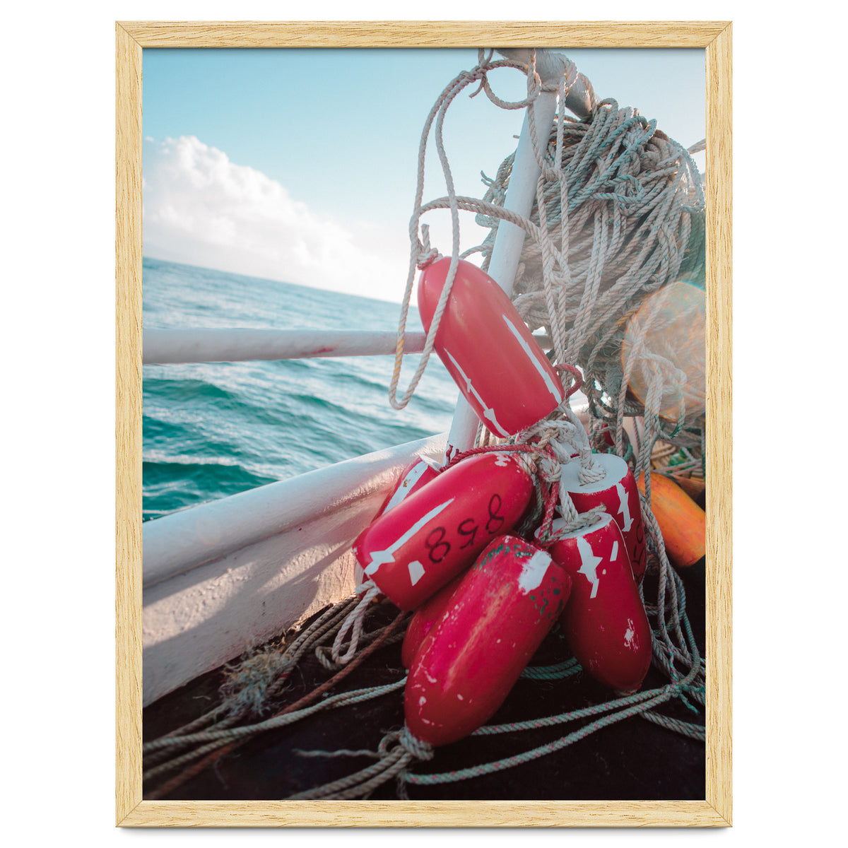 Buoys on a fishing boat