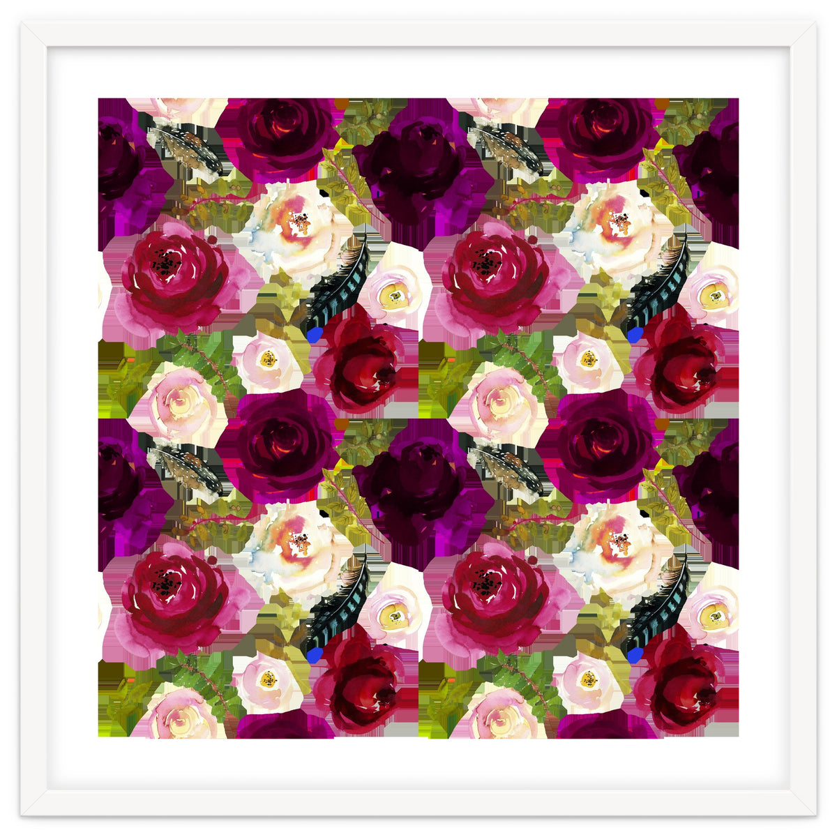 Water Colour Rose Pattern