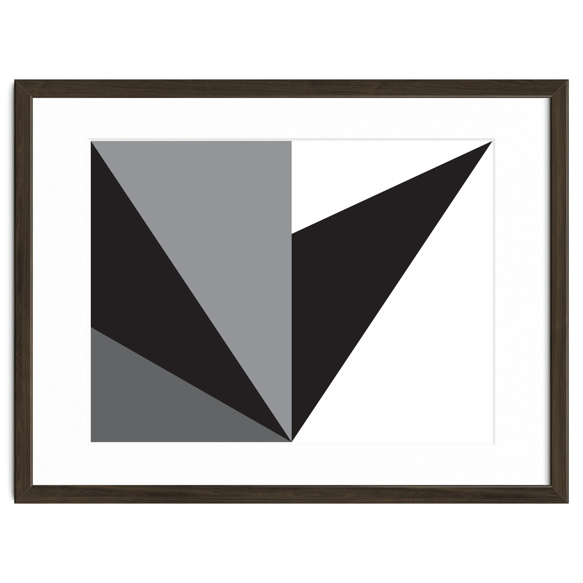 Geometric Shapes No. 76 - black, white & grey