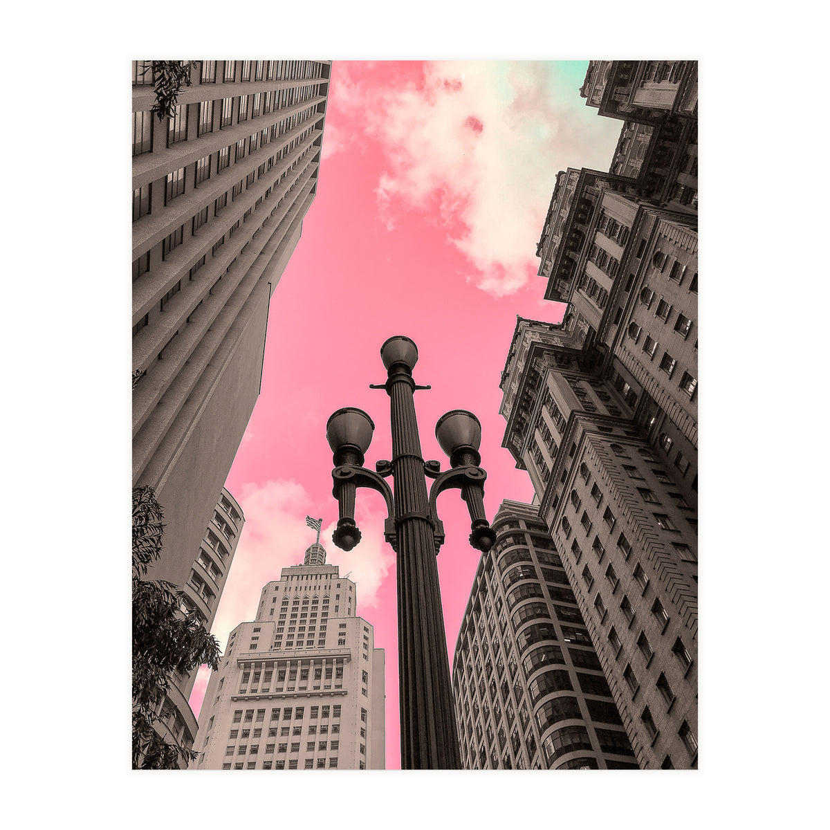 Pink Sky in São Paulo - Downtown (Print Only)