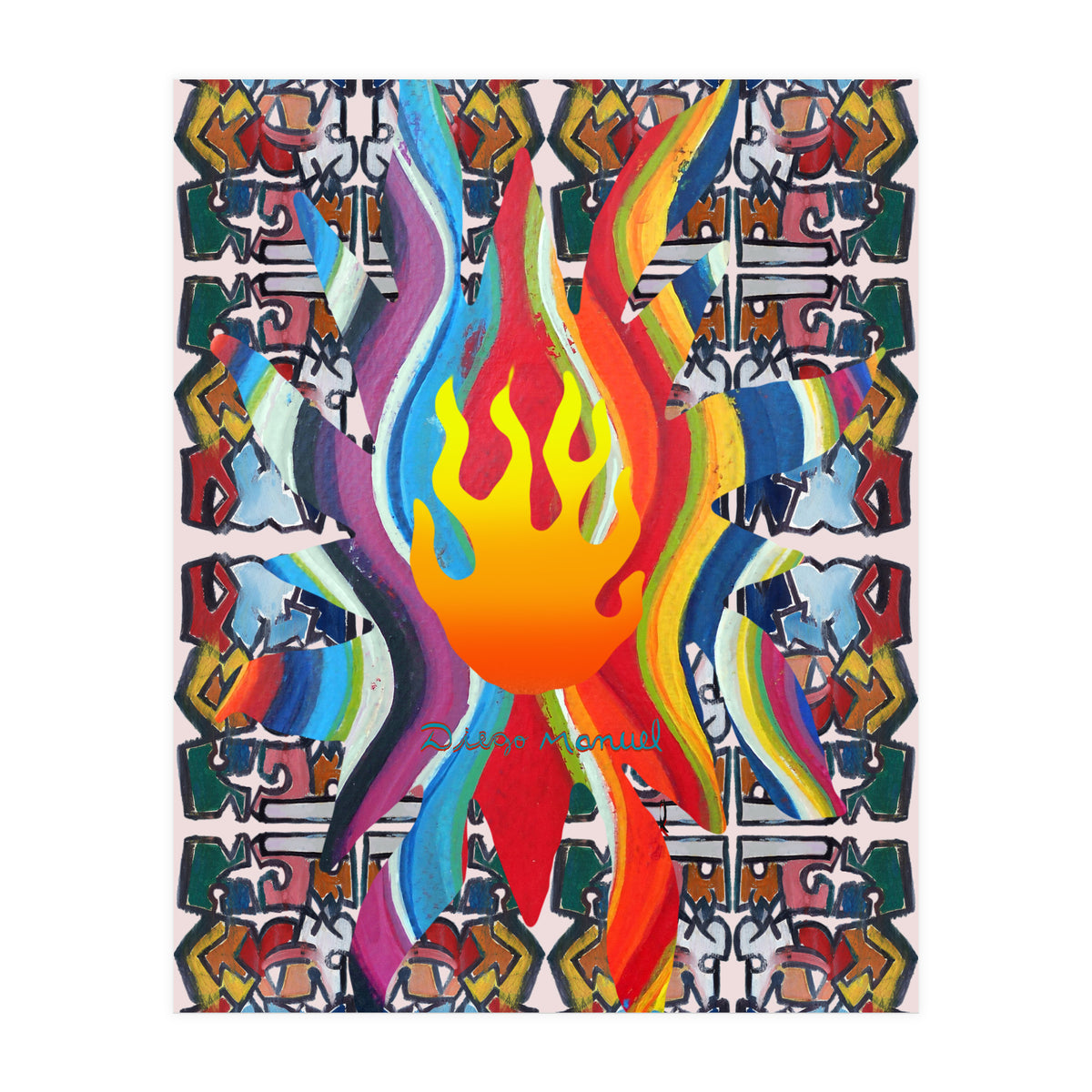 Fuego Y Graffiti 45 (Print Only)