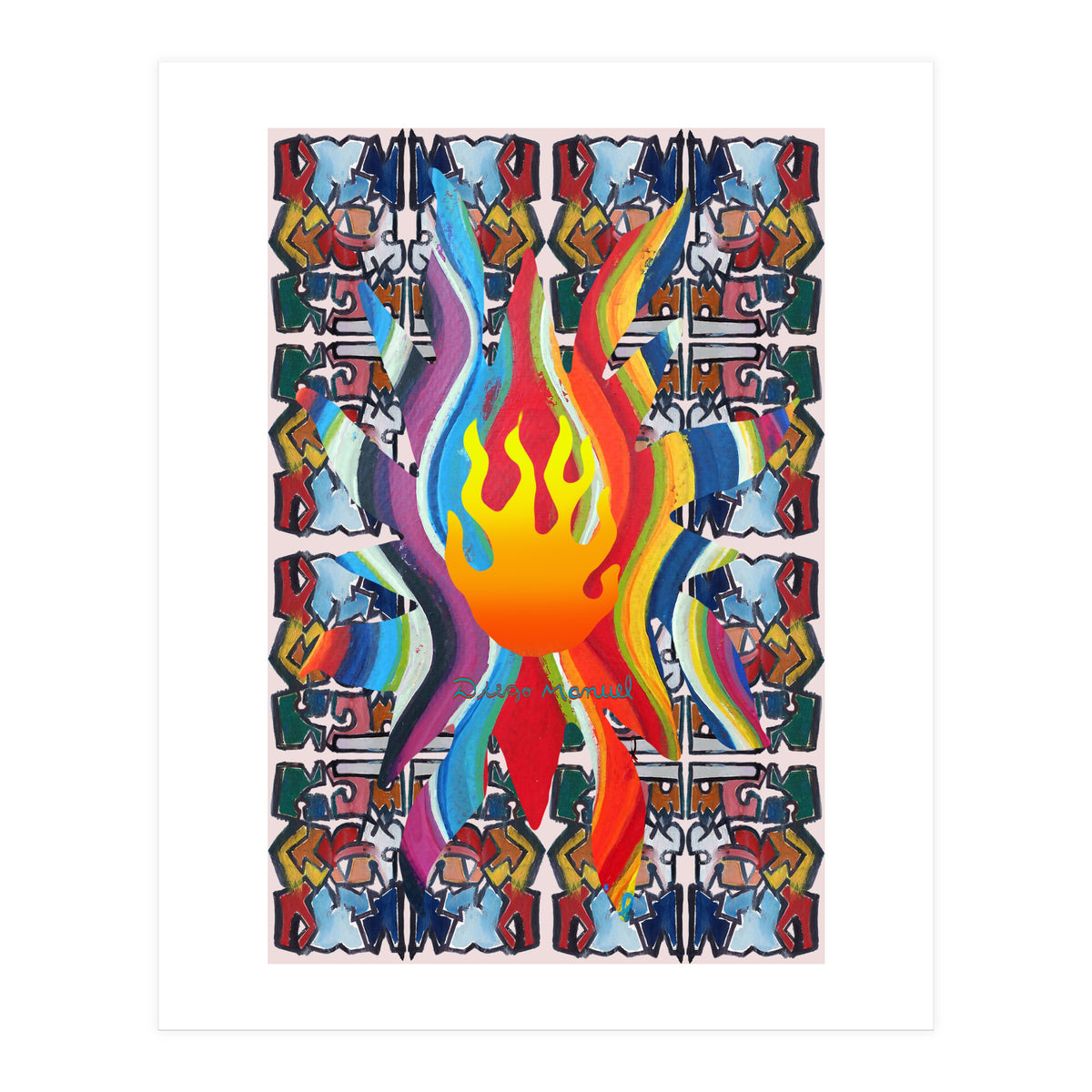 Fuego Y Graffiti 45 (Print Only)