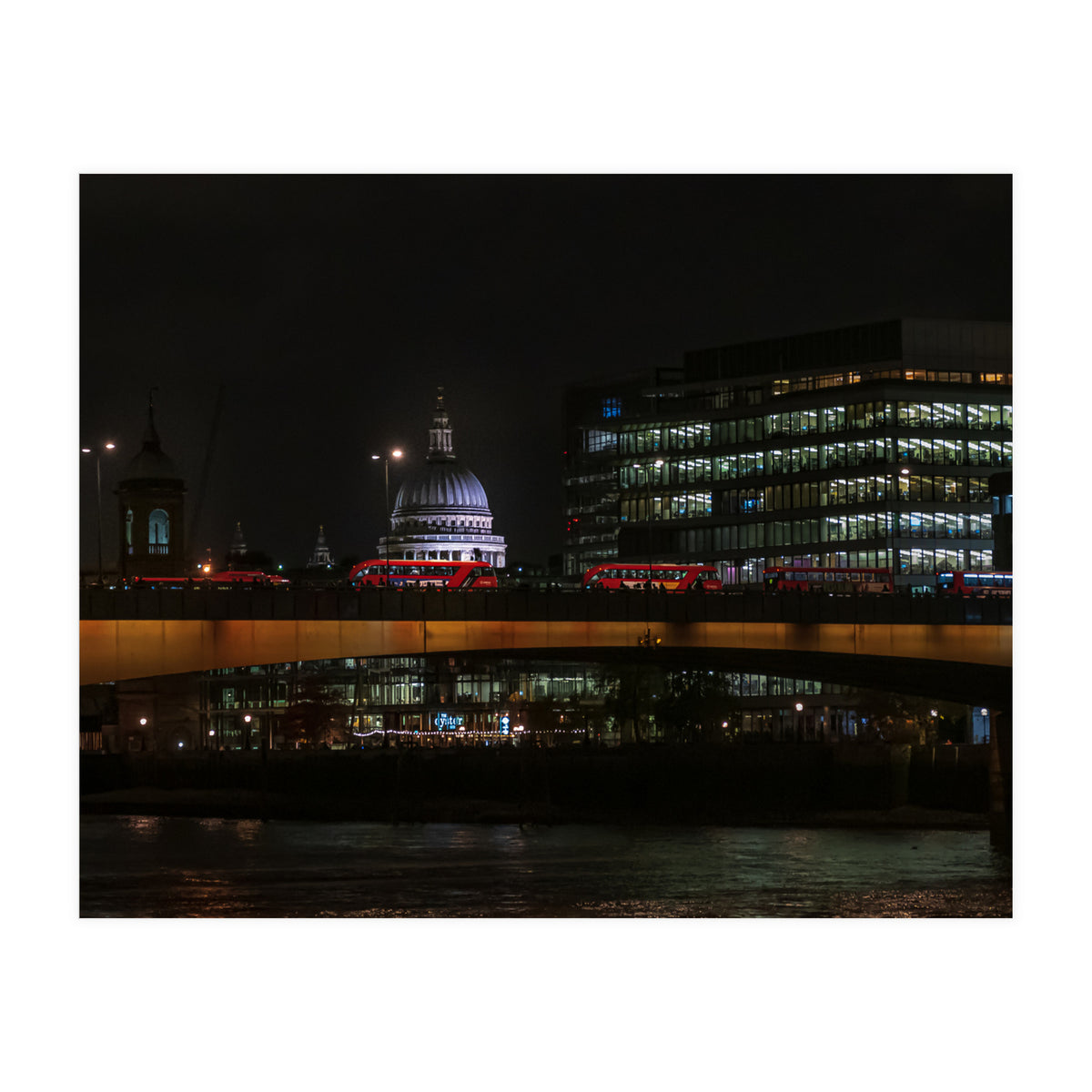 St Pauls & London Bridge photoraphed from the Southbank. (Print Only)