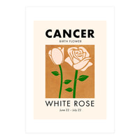 Cancer Birth Flower White Rose (Print Only)