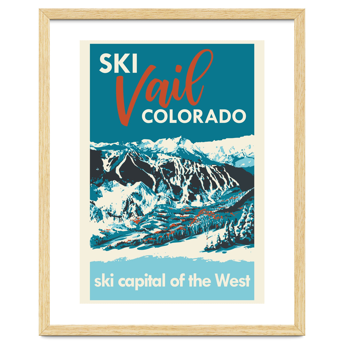 Vintage Vail ski poster