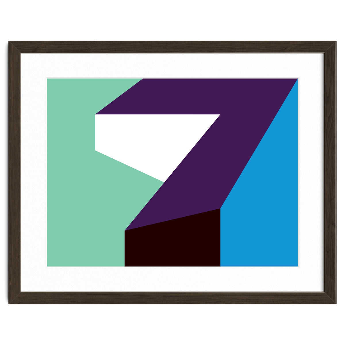 Geometric Shapes No. 60 - purple, mint & purple