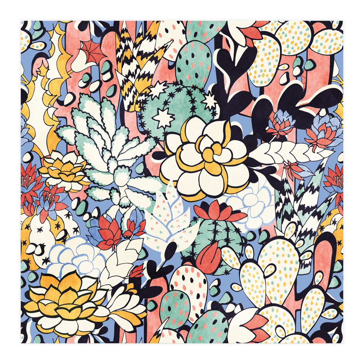 Blue Sky Succulents (Print Only)