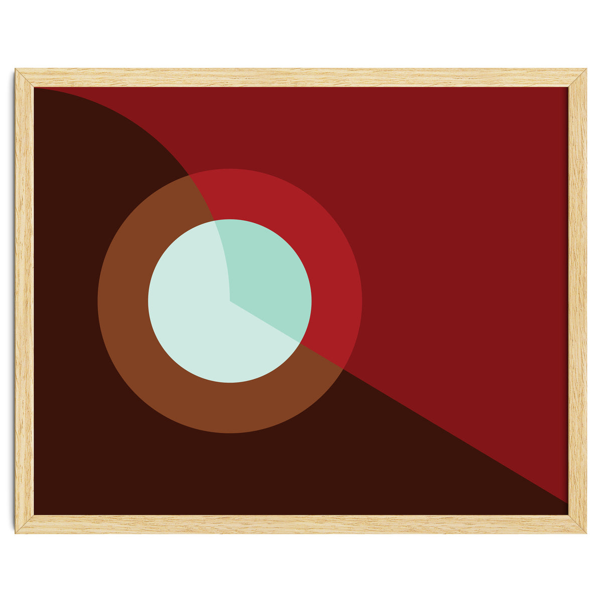 Geometric Shapes No. 2 - deep reds & turquoise
