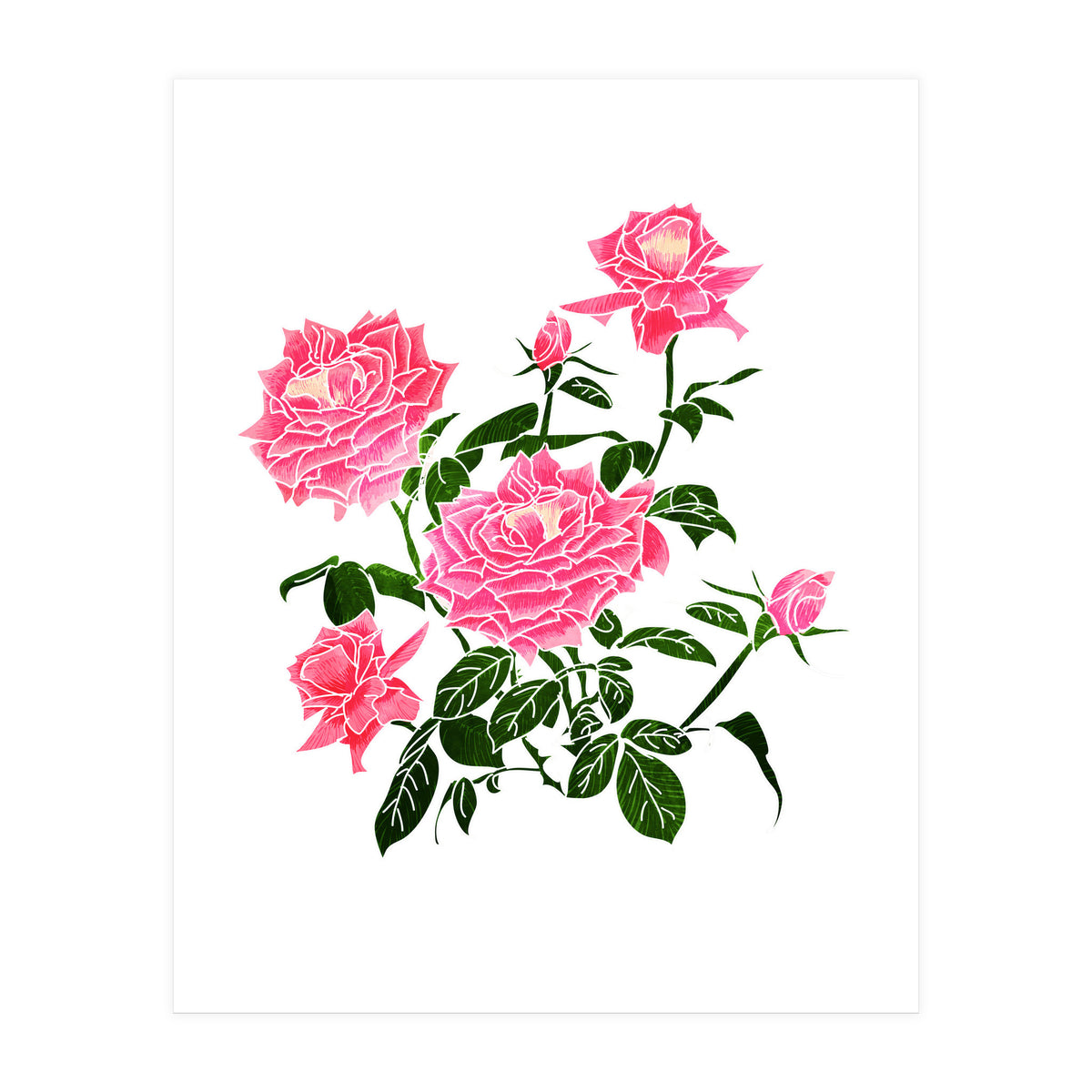 Rose V2 Art Print (Print Only)