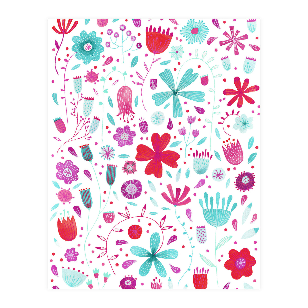 English Meadow Teal (Print Only)