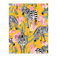 Striped For Life | Zebra Mango Forest | Modern Bohemian Wildlife Jungle | Botanical Nature (Print Only)