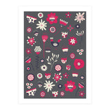 Spring Folk Floral Grey (Print Only) thumbnail