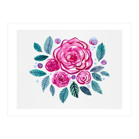 Watercolor rose bouquet (Print Only)