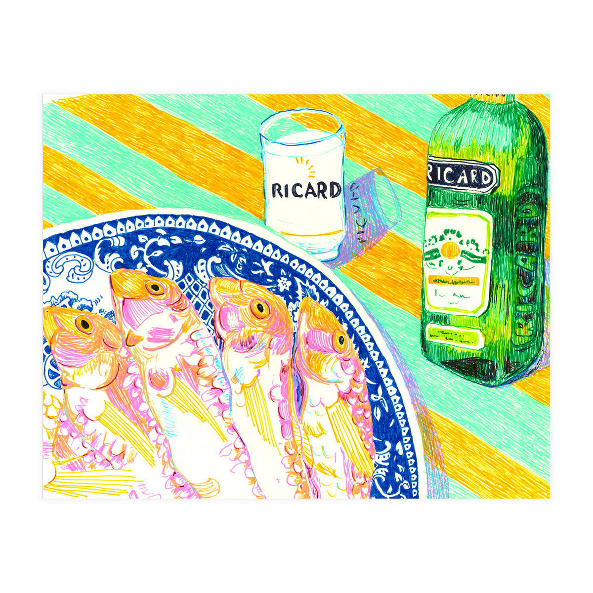 Lunch Rougets & Pastis (Print Only)