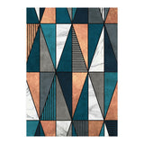 Copper, Marble and Concrete Triangles with Blue (Print Only) thumbnail