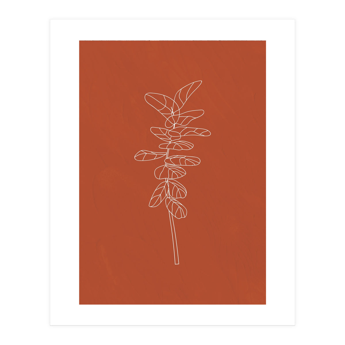 Line Art Botanical Terracotta (Print Only)