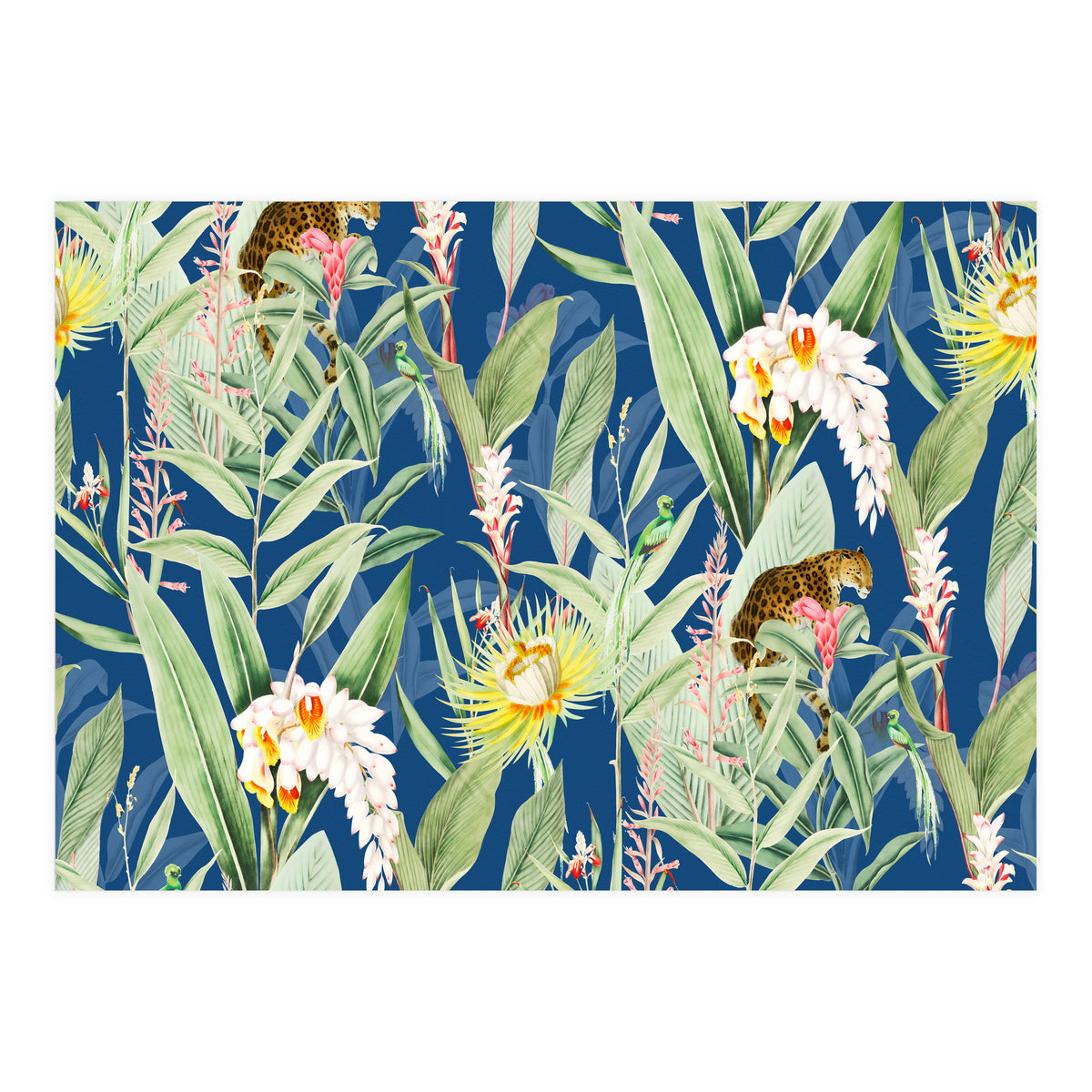 Leopard & Flowers (Print Only)