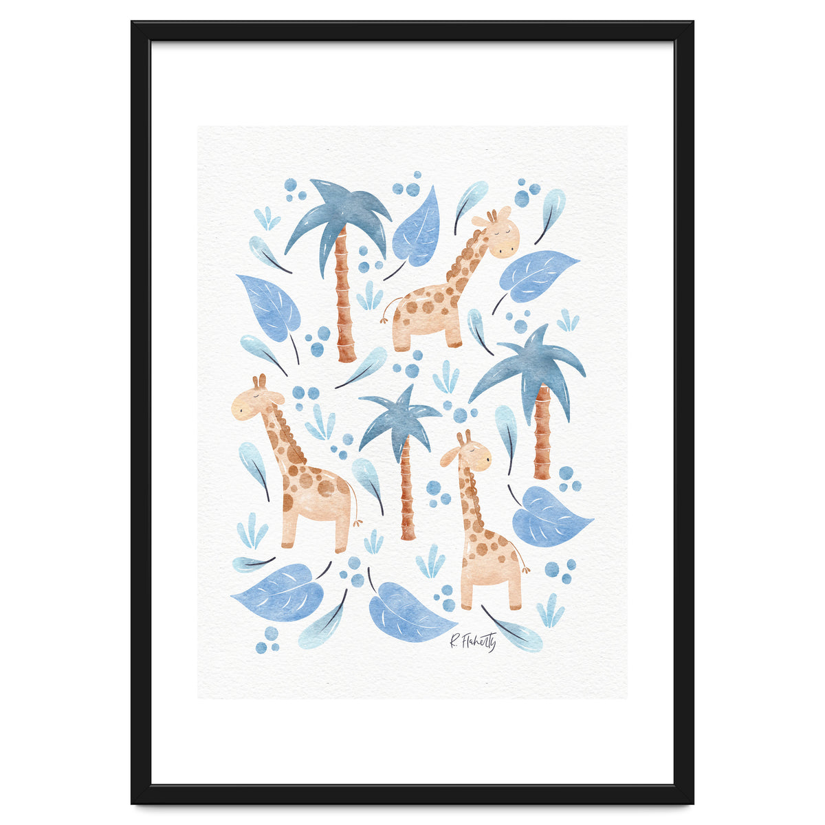 Jungle Giraffes | Blue
