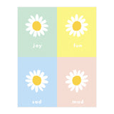 emotions - colorful - pop flower - joy - mad- sad - fun (Print Only) thumbnail