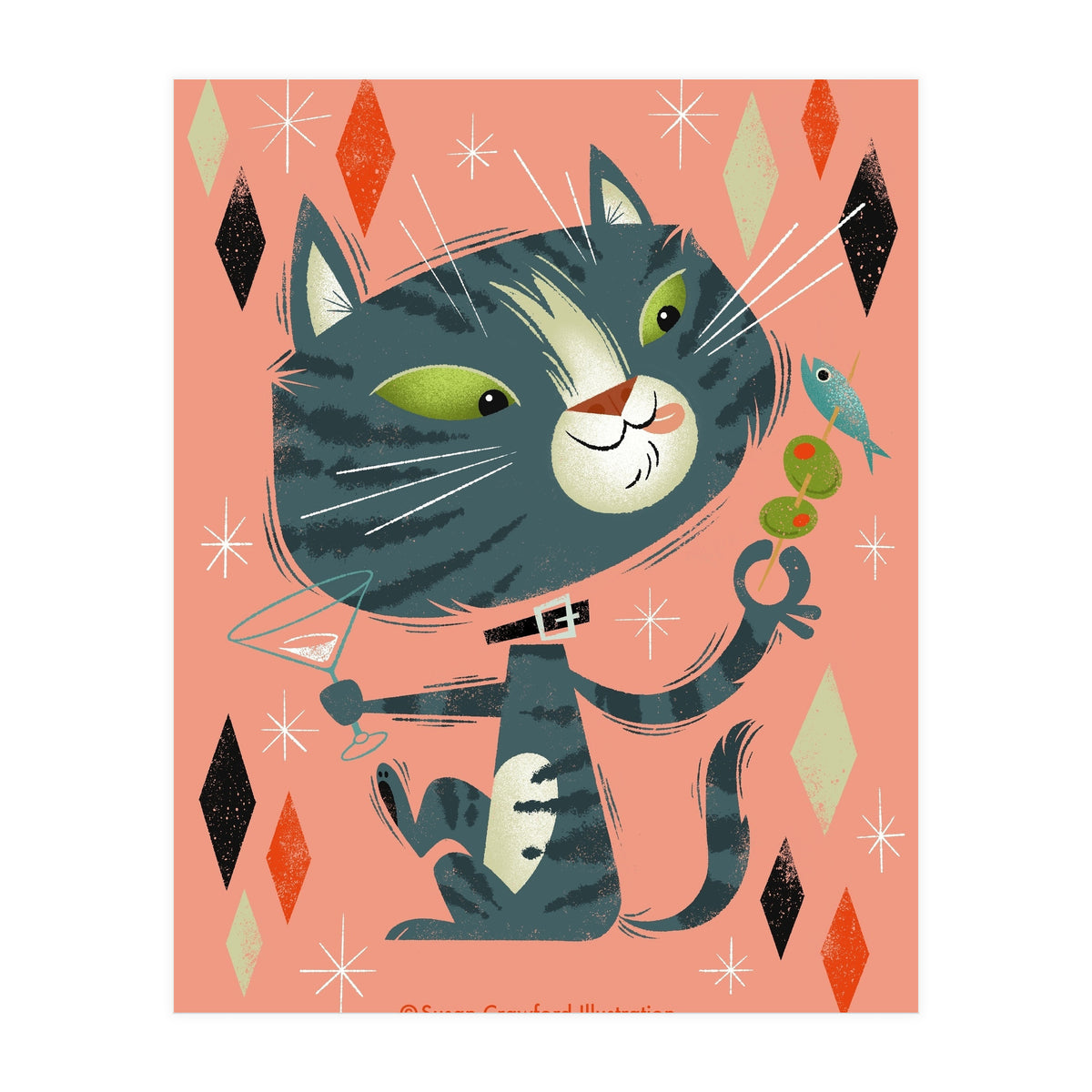 Cat A Tonic Grey Tabby (Print Only)