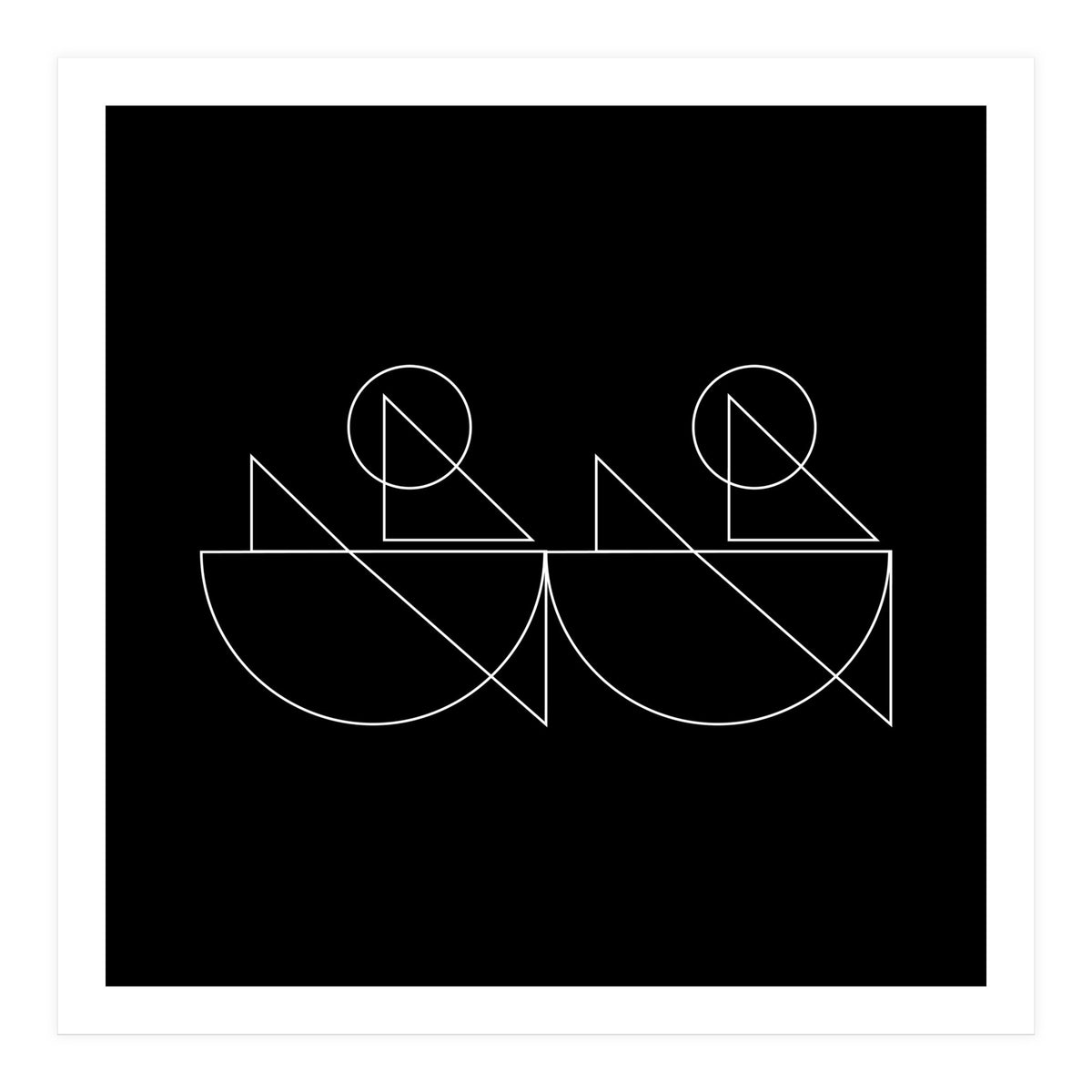 Kayakers | modern geometric (Print Only)