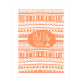 Hakuna Matata Orange Art Print  (Print Only) thumbnail