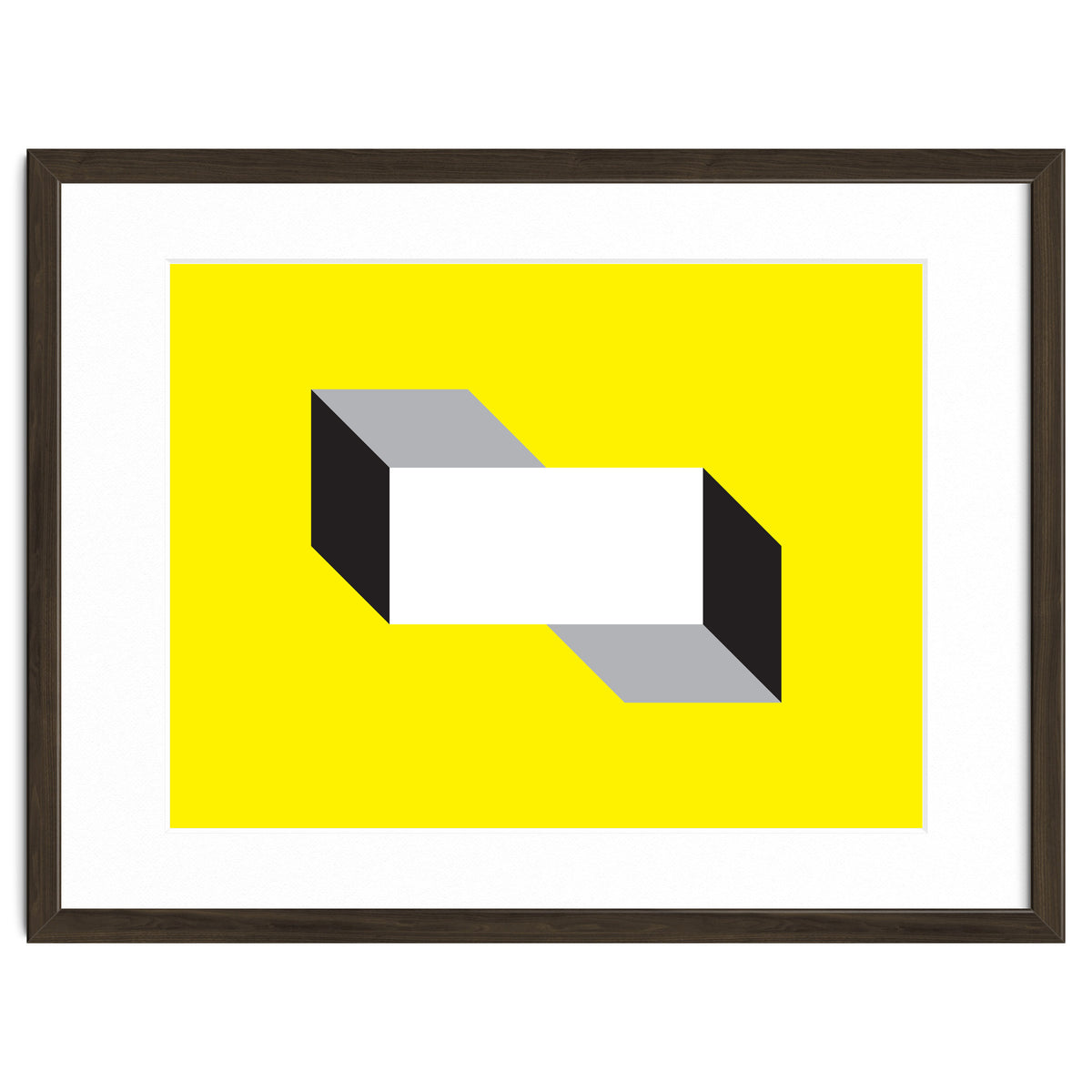 Geometric Shapes No. 50 - yellow, black & grey
