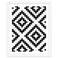 Urban Tribal Pattern No.18 - Aztec - Black and White Concrete