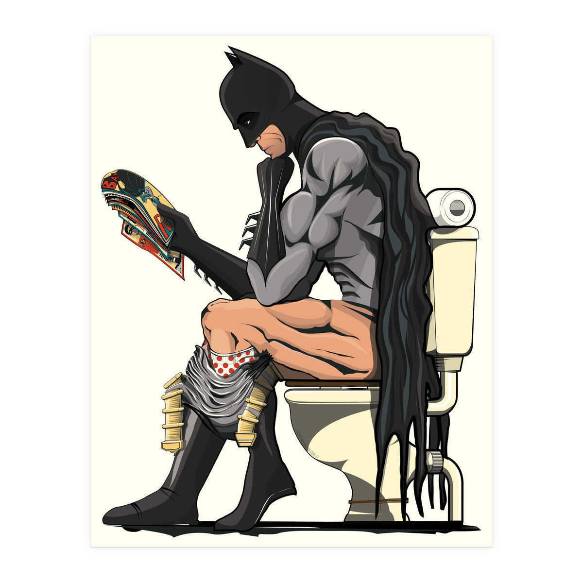Batman on the Toilet (Print Only)