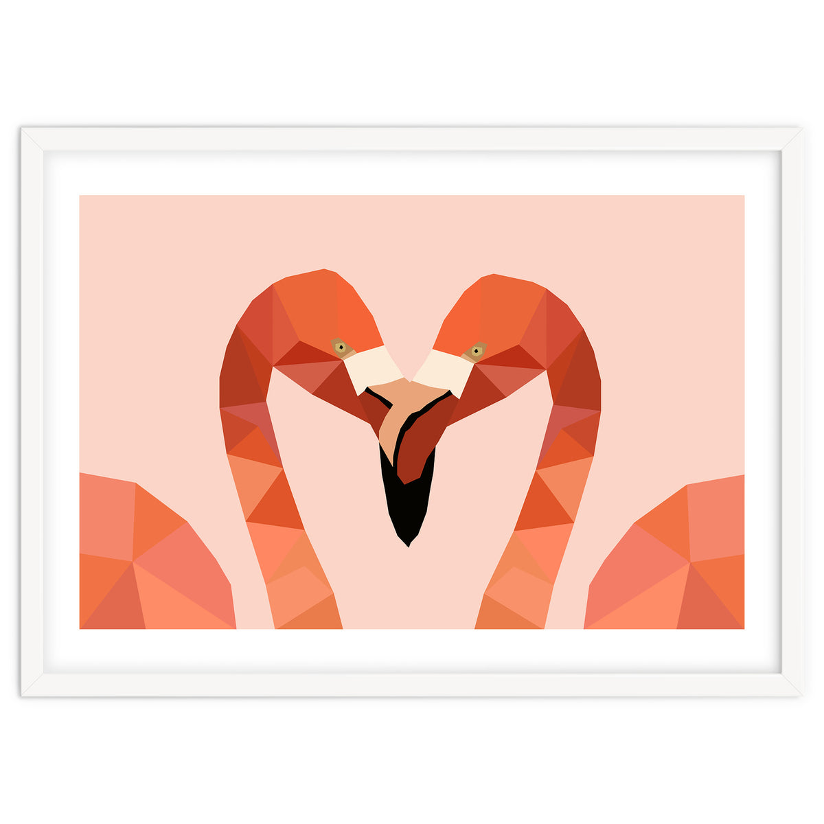 Flamingo Bird Low Poly Art