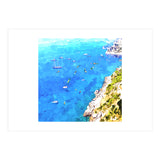 Capri Islands | Tropical Travel Summer Island | Ocean Sea Beach Swim Sail Painting  (Print Only) thumbnail