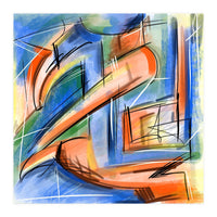 Emersions In Blue And Orange (Print Only)