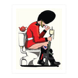 British Army Soldier on the Toilet, funny bathroom humour. (Print Only) thumbnail
